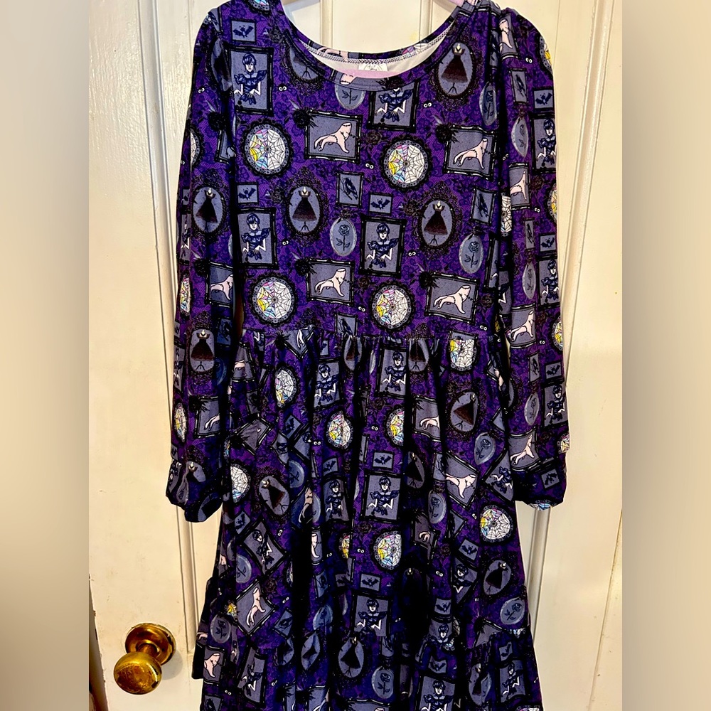 Wednesday Addams Halloween Themed Kids Dress- Excellent Condition